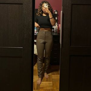 Zara faux leather pants